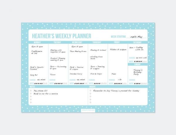 Weekly planners