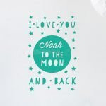 Moon & Back Wall Letter Quote