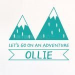 Personalised Adventure Wall Letter Quote