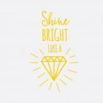 Shine Bright Wall Letter Quote